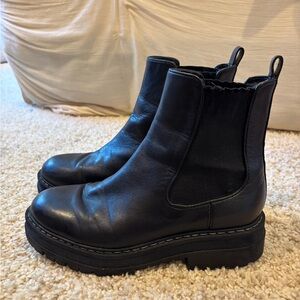 Black Marc Fisher Chunky Chelsea Boots